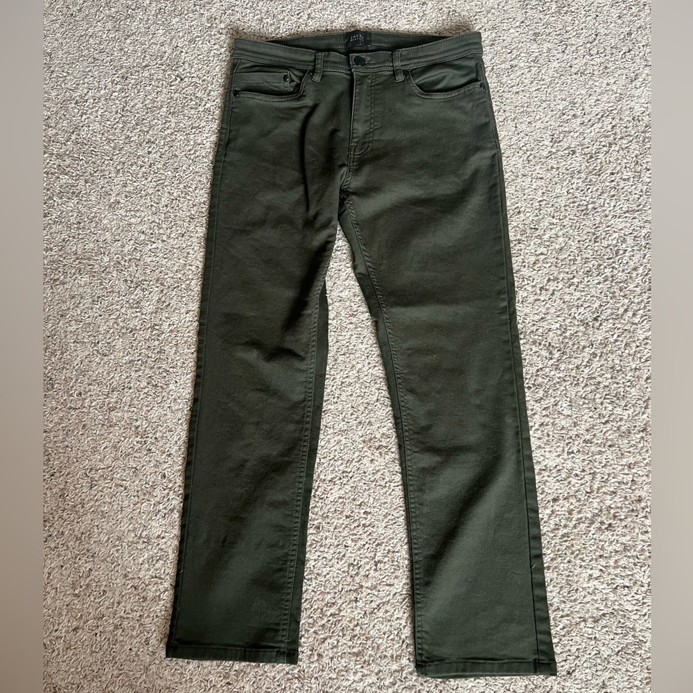 Jachs Forest Green Slim Jeans